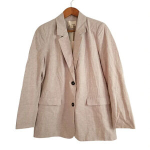 See u soon Jacket Blazer S plaid Beige classic academia longsleeve pocket front